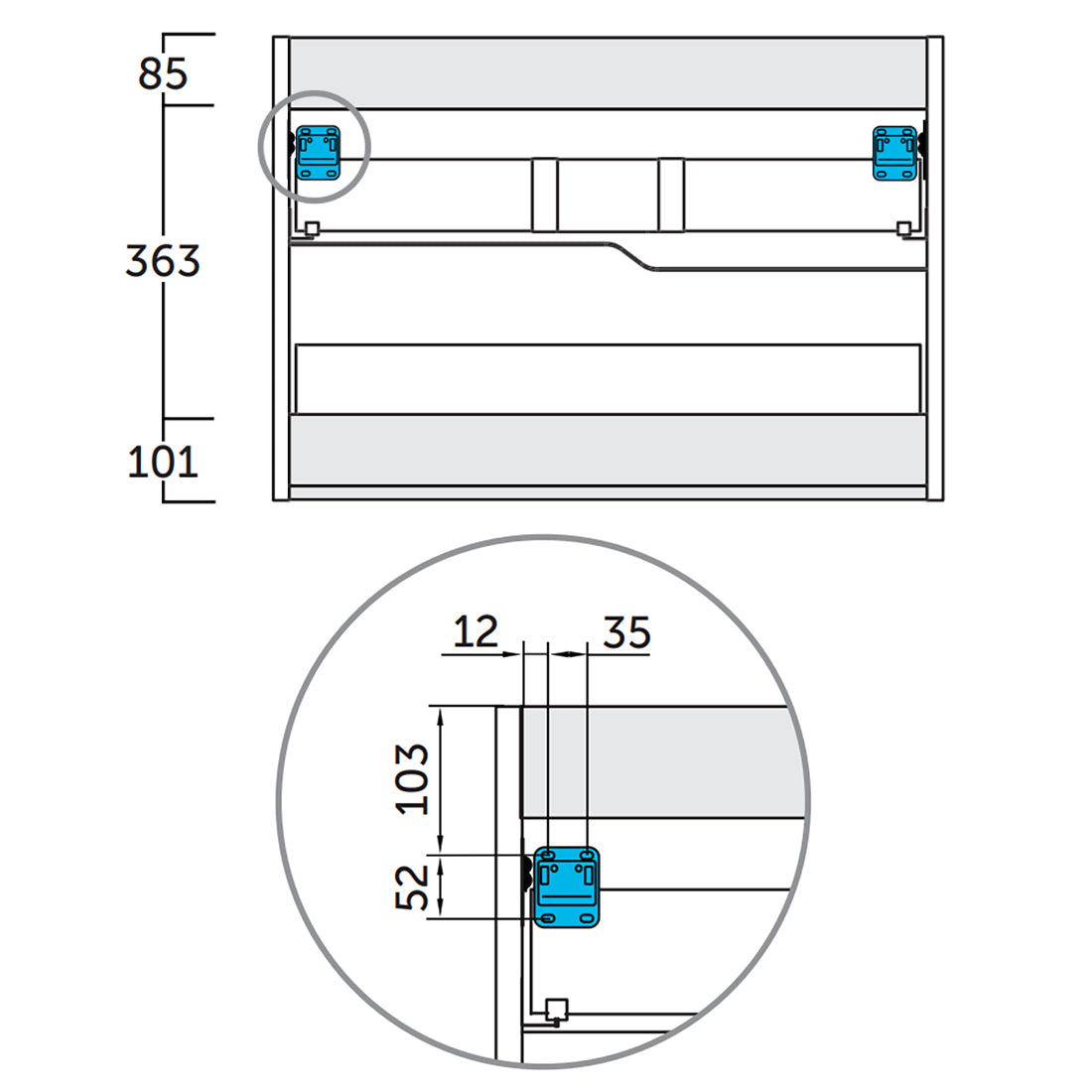 Kommod 100 cm Tenfors Bambu Ek Matt