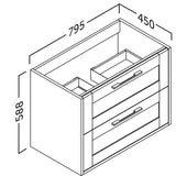 Kommod 80 cm Tenfors Allmoge Marin Blå