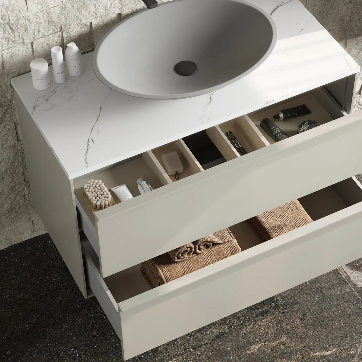 Kommod 80 cm Tenfors Nordlig Beige Mink