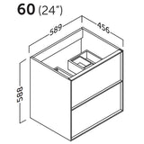 Kommod & Tvättställ 60 cm Tenfors Nordlig Grå Furu