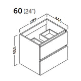 Kommod & Tvättställ 60 cm Tenfors Viken Vit Matt