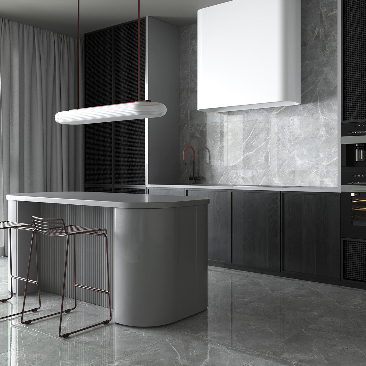 Klinker Pulpis Dark Grey Marmor Blank 60x60