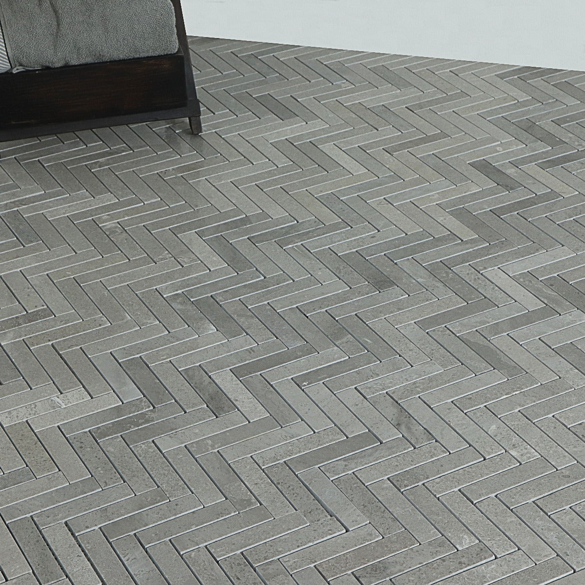 Mosaik Marmor Fishbone Stone Grey