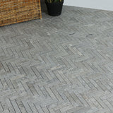 Mosaik Marmor Fishbone Rocky Grey