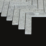 Mosaik Marmor Fishbone Rocky Grey