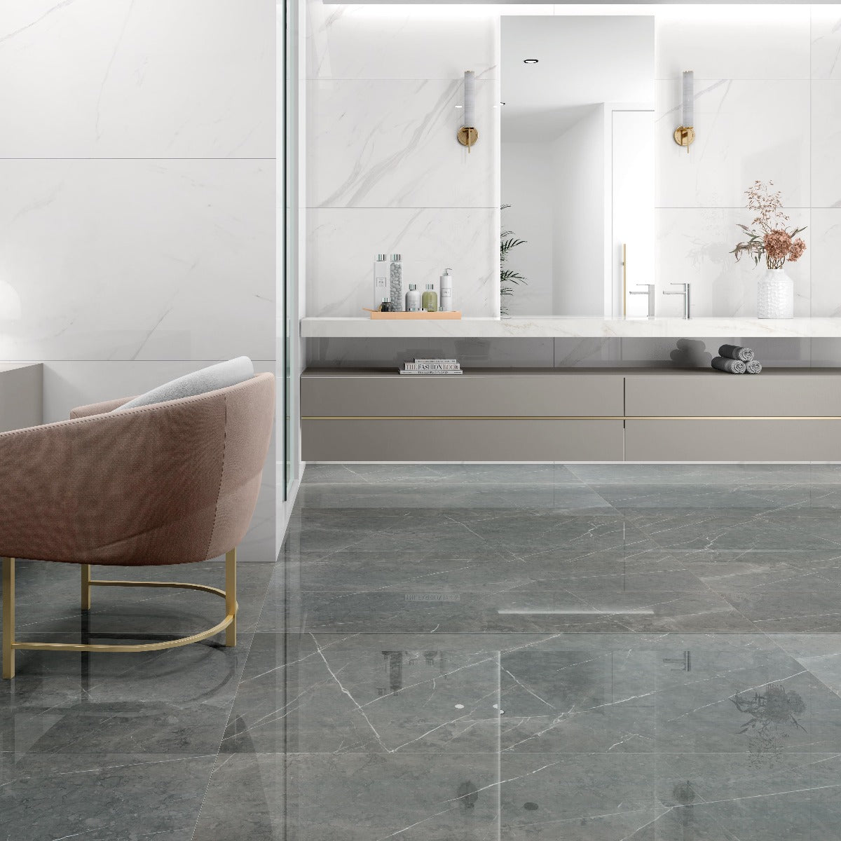 Klinker Altamura Gray Blank Marmor 60x60