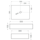 Tvättställ Tenfors Estambul 50x38 cm Vit Blank