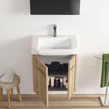 Badrumsmöbel Set Tenfors Kompakt 55 cm Ek