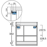 Badrumsmöbel Set Tenfors Kompakt 55 cm Vit Blank