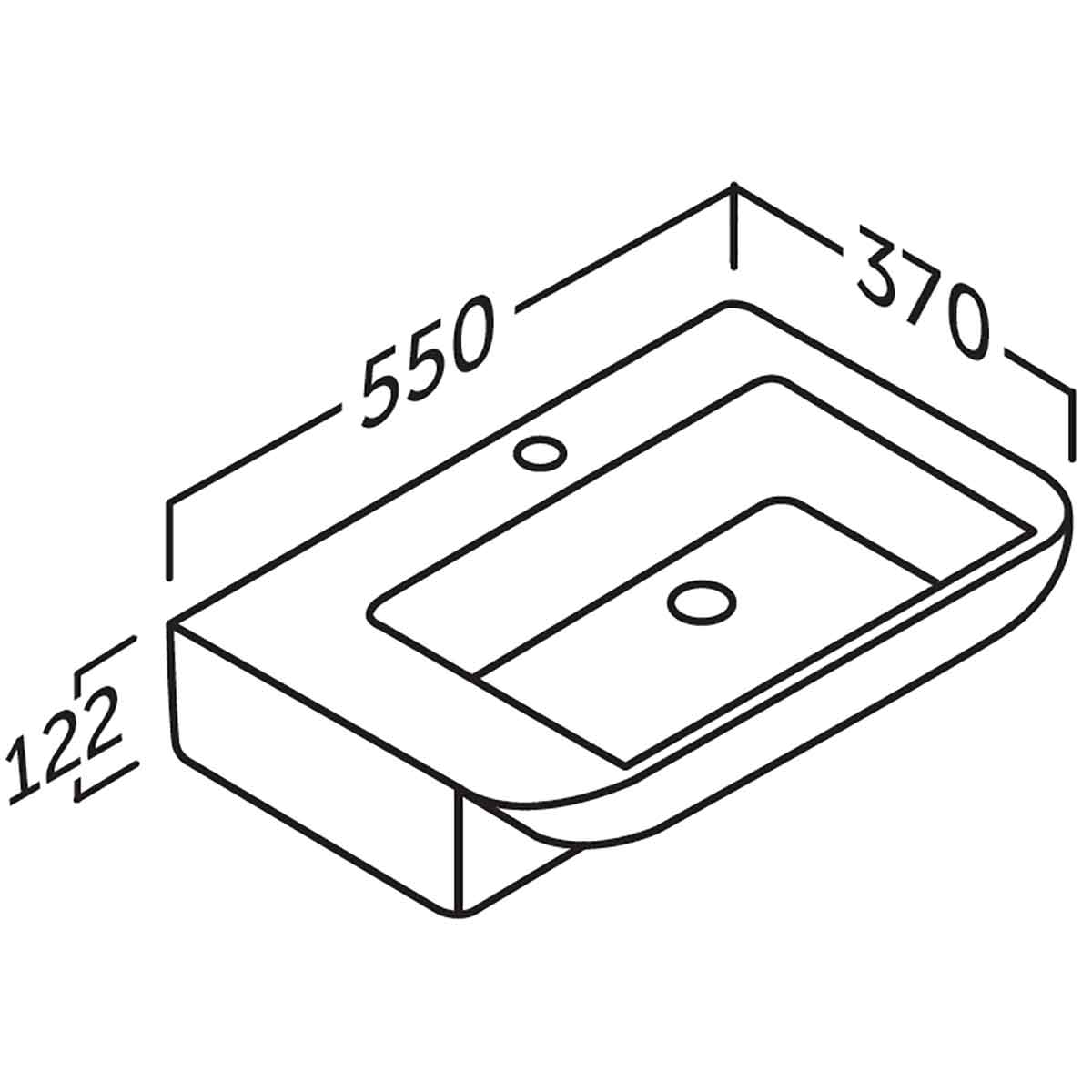 Badrumsmöbel Set Tenfors Kompakt 55 cm Ek