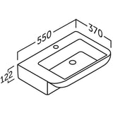 Badrumsmöbel Set Tenfors Kompakt 55 cm Vit Blank