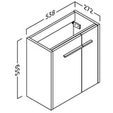 Badrumsmöbel Set Tenfors Kompakt 55 cm Vit Blank