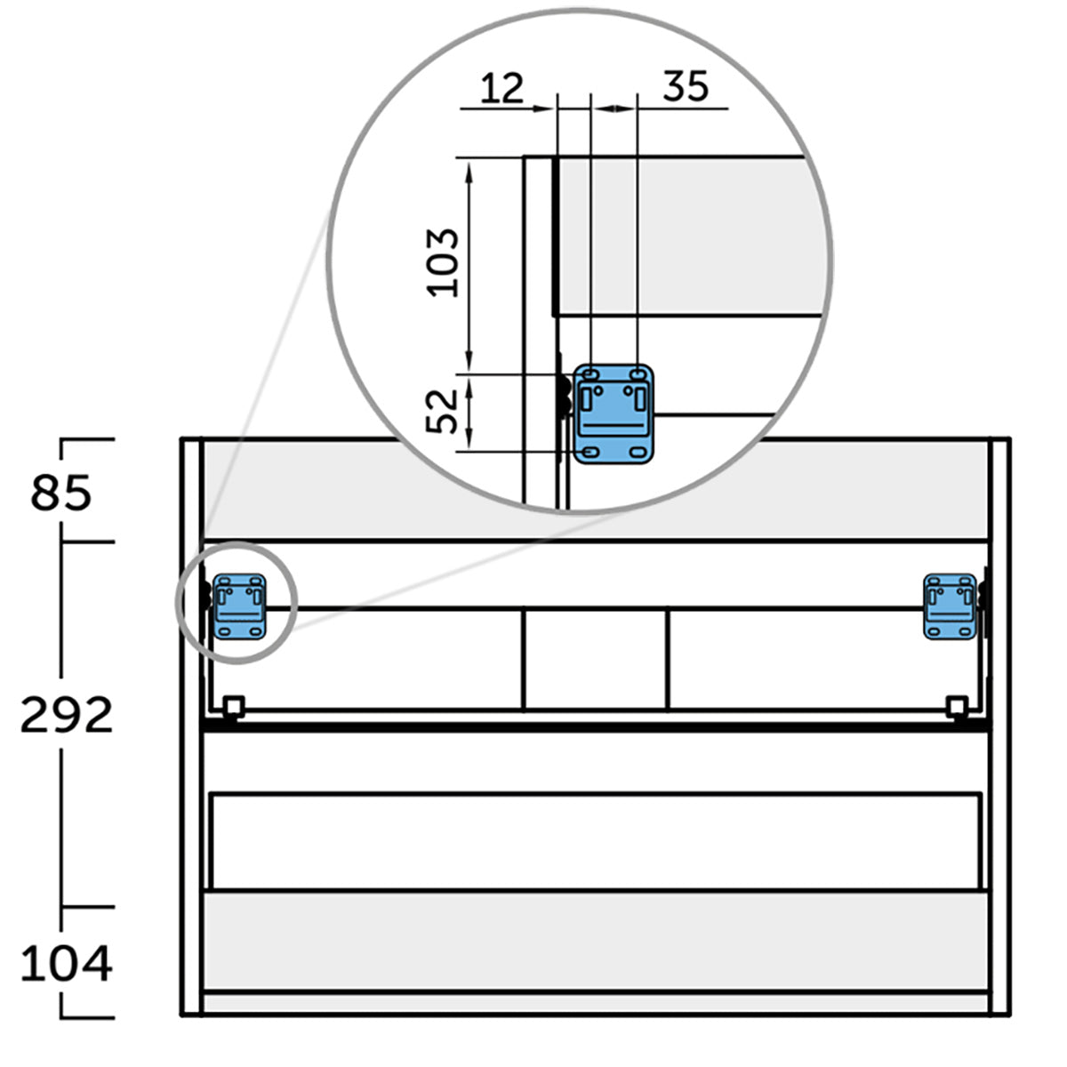 Badrumsmöbel Set Tenfors Linnea 50 cm Vit Matt
