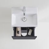 Badrumsmöbel set Hafa Neat Lådor med Tvättställ Antracit 42cm