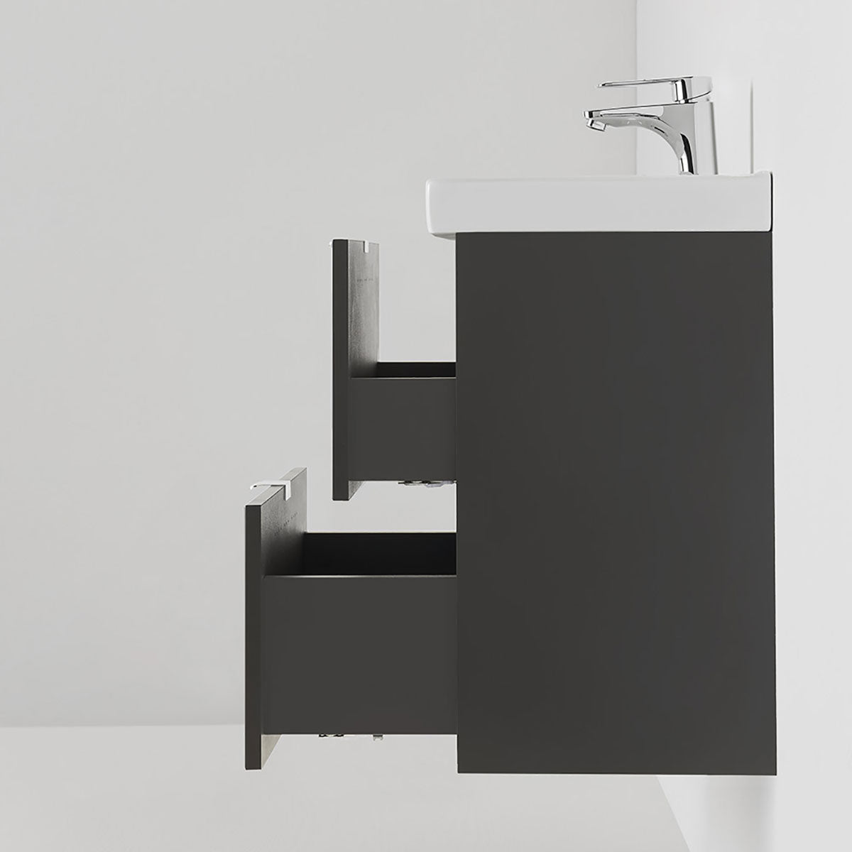 Badrumsmöbel set Hafa Neat Lådor med Tvättställ Antracit 42cm