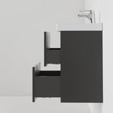 Badrumsmöbel set Hafa Neat Lådor med Tvättställ Antracit 42cm