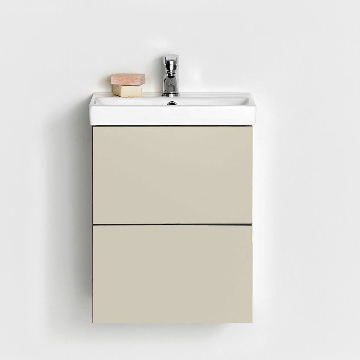 Badrumsmöbel set Hafa Neat Lådor med Tvättställ Beige 42cm