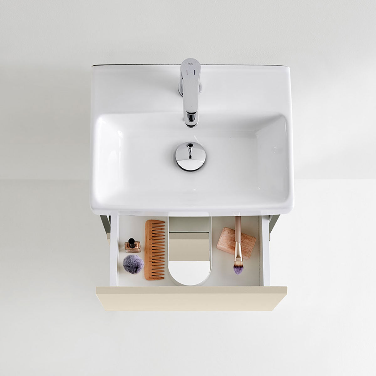 Badrumsmöbel set Hafa Neat Lådor med Tvättställ Beige 42cm