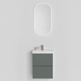 Badrumsmöbel set Hafa Neat Lådor med Tvättställ Grön 42cm