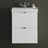 Badrumsmöbel set Hafa Neat Lådor med Tvättställ Vit 42cm