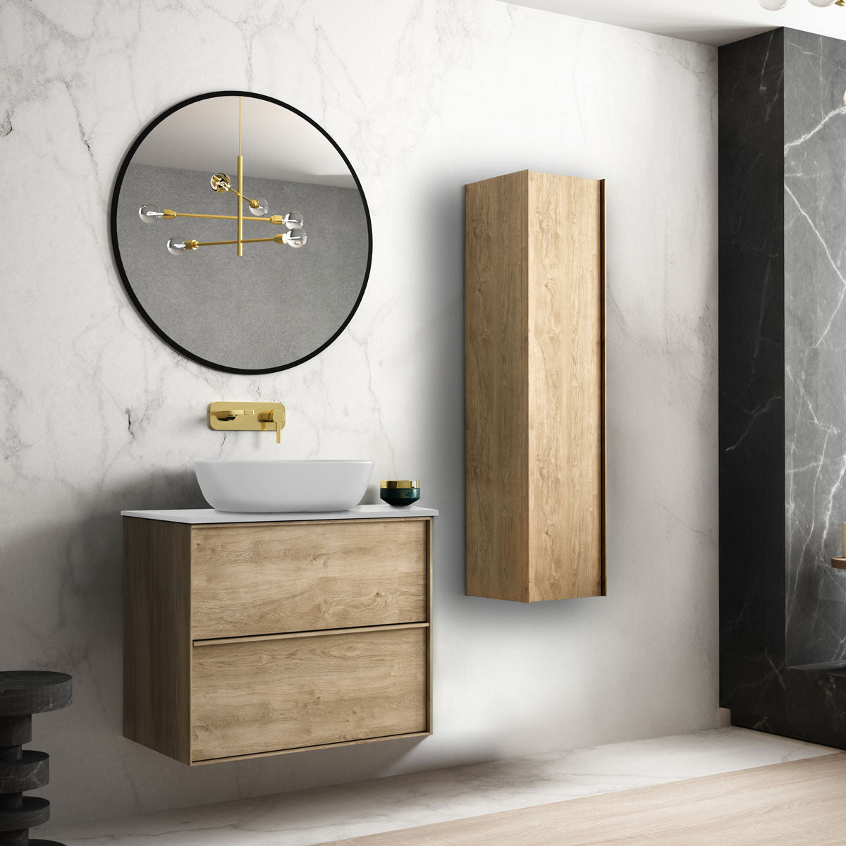 Bänkskiva Tenfors 80x45 cm Vit Matt