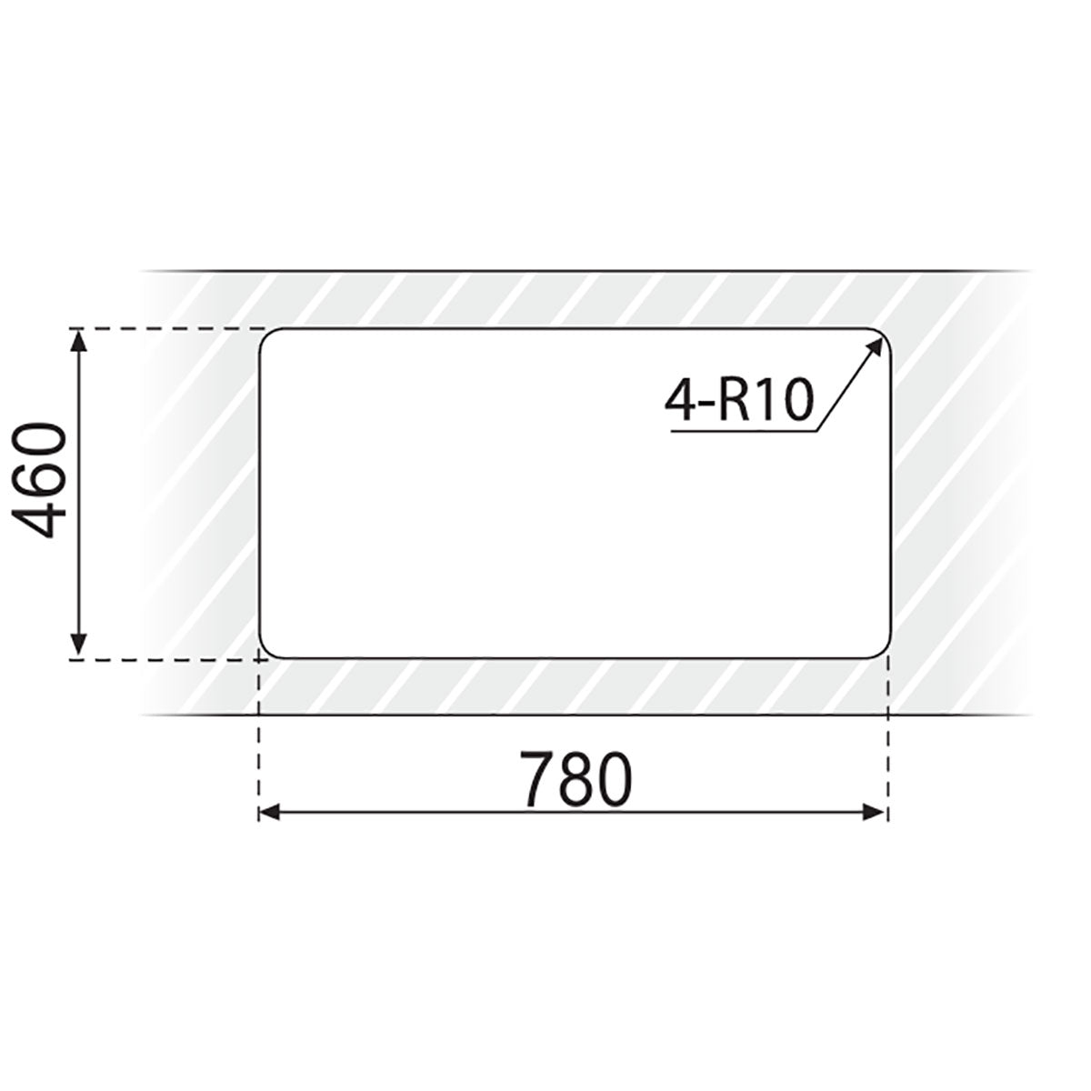 Diskho Tenfors Dublin Rostfri 80x48