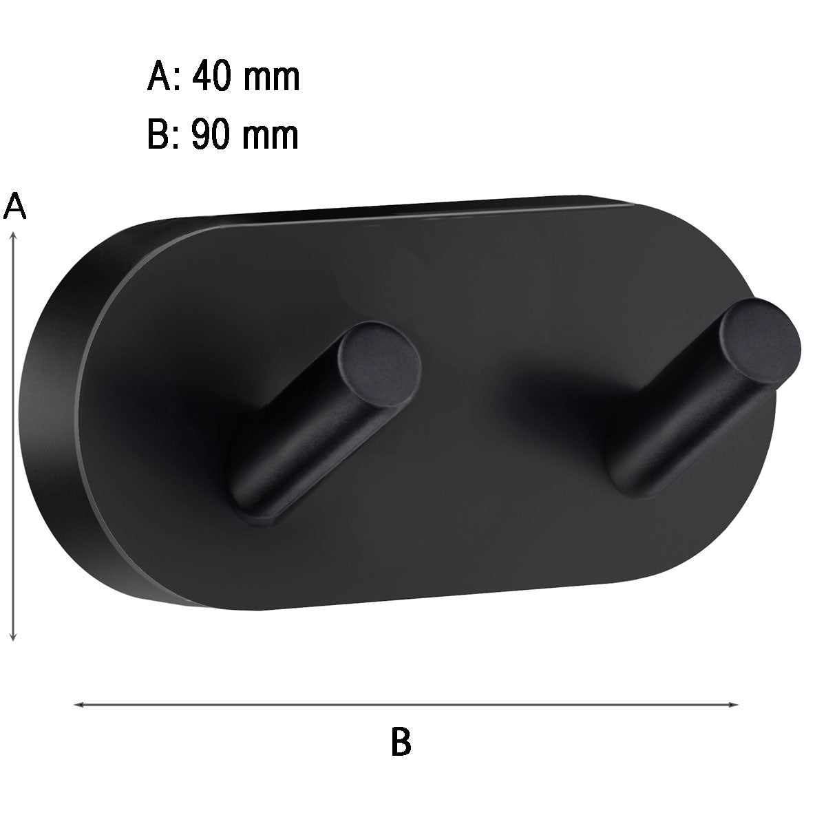 Dobbel krok Smedbo Home Svart Matt