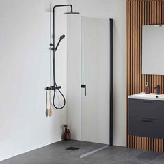 Duschdörr Hafa Igloo Pro Rak 100 Klarglas Svart