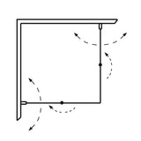 Duschhörn Hafa Igloo Pro Vik 70x70 Klarglas Svart