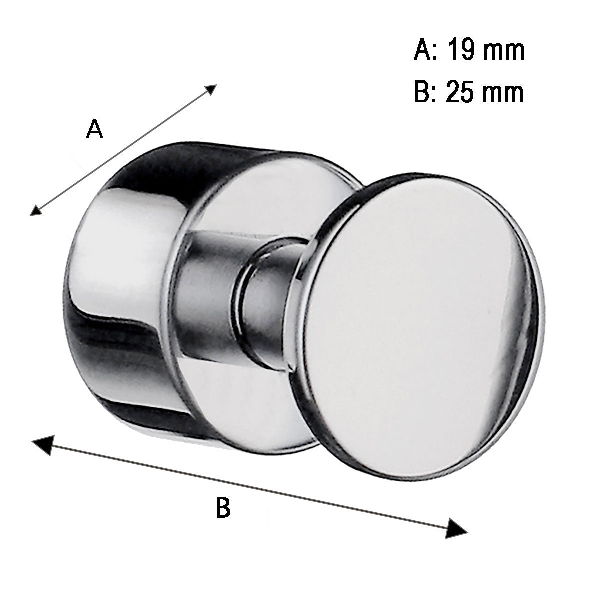 Enkelkrok Smedbo Home Krom Blank 2-pack