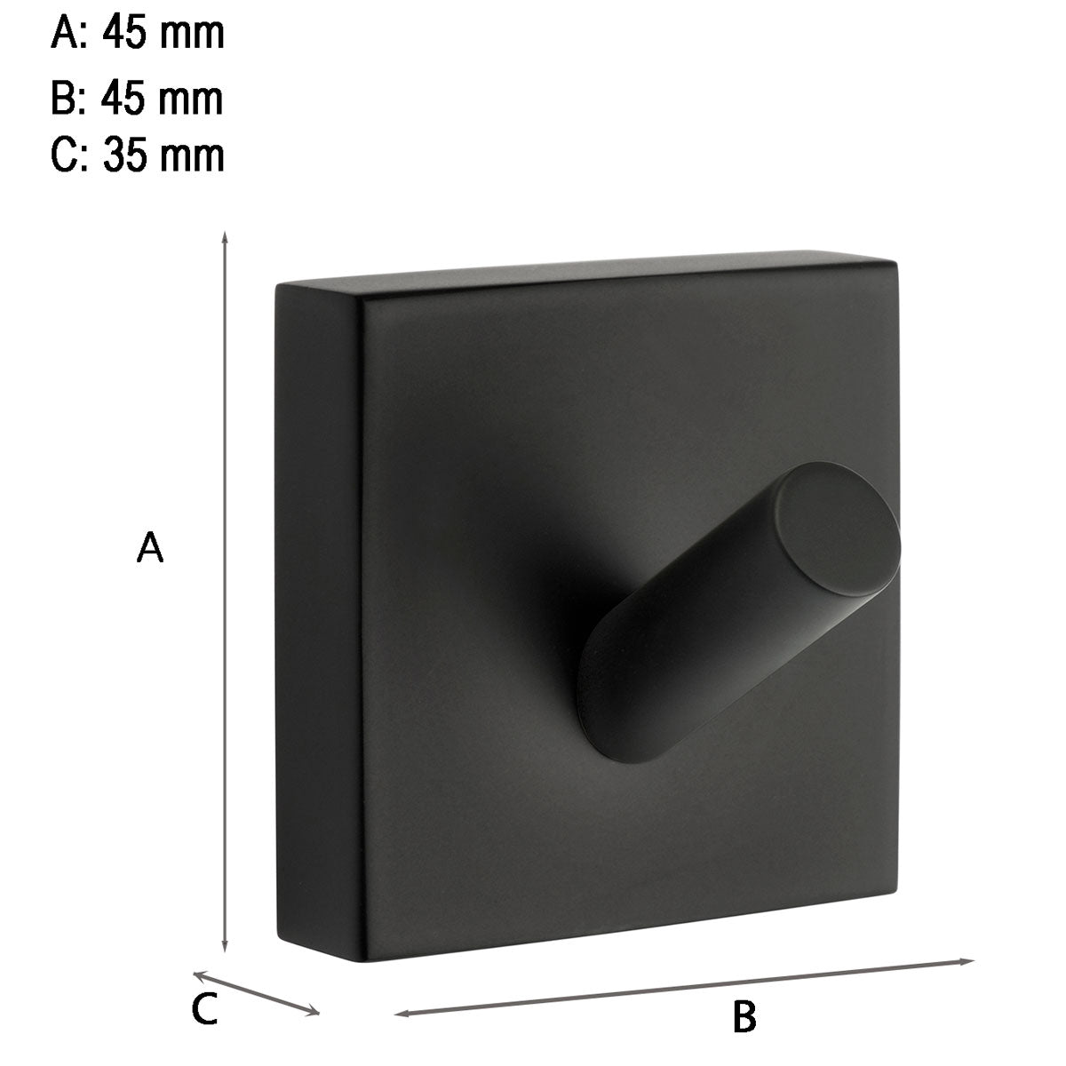 Enkelkrok Smedbo House Svart Matt