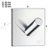 Enkelkrok Smedbo Självhäftande Kantig Krom Blank