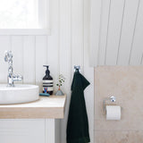 Enkelkrok Smedbo Självhäftande Kantig Krom Blank