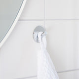 Enkelkrok Smedbo Självhäftande Rund Krom Blank