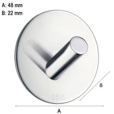 Enkelkrok Smedbo Självhäftande Rund Krom Blank
