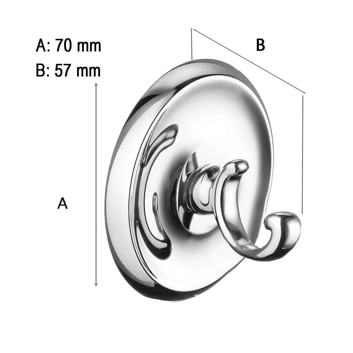 Enkelkrok Smedbo Villa Krom Blank