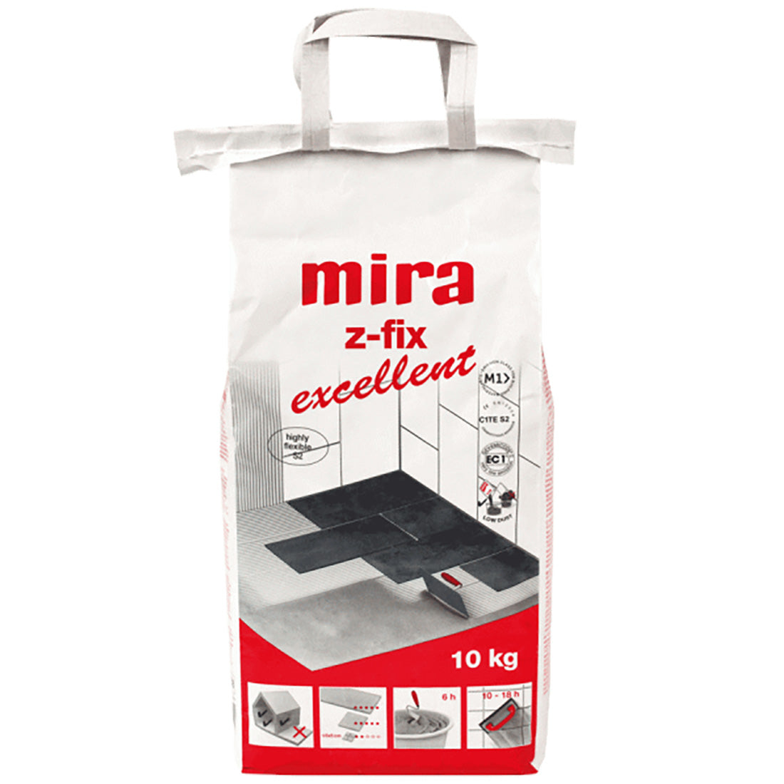 Fästmassa Mira Z-fix Excellent Vit Dammreducerad 10 kg