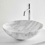 Fristående Tvättställ Noro Marble Vit