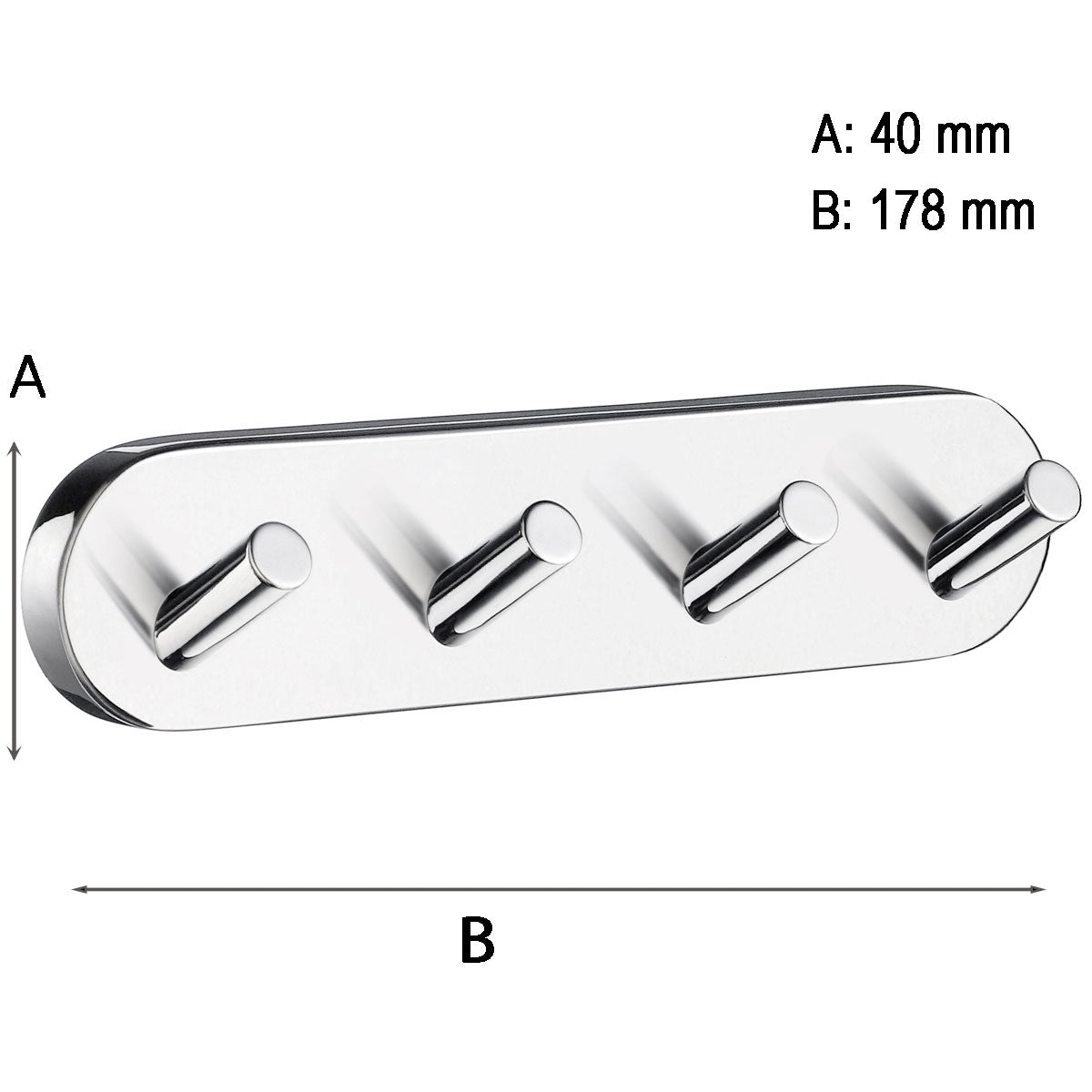 Kroklist, 4 kroker Smedbo Home Krom Polert