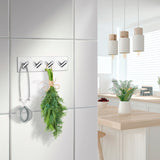 Kroklist, 4 kroker Smedbo Selvklebende Kantet Krom Polert