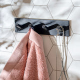 Kroklist, 4 kroker Smedbo Selvklebende Kantet Svart Matt