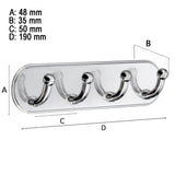 Fyrkrok Smedbo Självhäftande Krom Blank