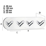 Kroklist, 4 kroker Smedbo Selvklebende Rund Krom Polert