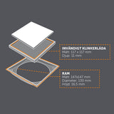 Golvbrunnssil Tile In Frame 147 Rostfri Borstad Syrafast