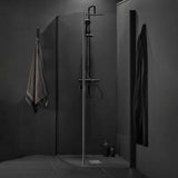 Duschhörn Hafa Igloo Pro Böjd 90x90 Klarglas Svart