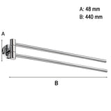 Handduksstång, Svängbar Smedbo Home Krom Blank