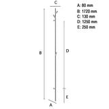 Hängare Vertikal Smedbo Outline Rostfri Polerad