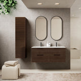 Högskåp Badrum 35x150 cm Tenfors Stilja Valnöt