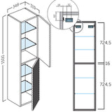 Högskåp Badrum 35x150 cm Tenfors Stilja Valnöt