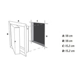Inspektionslucka Svart 150x150 mm